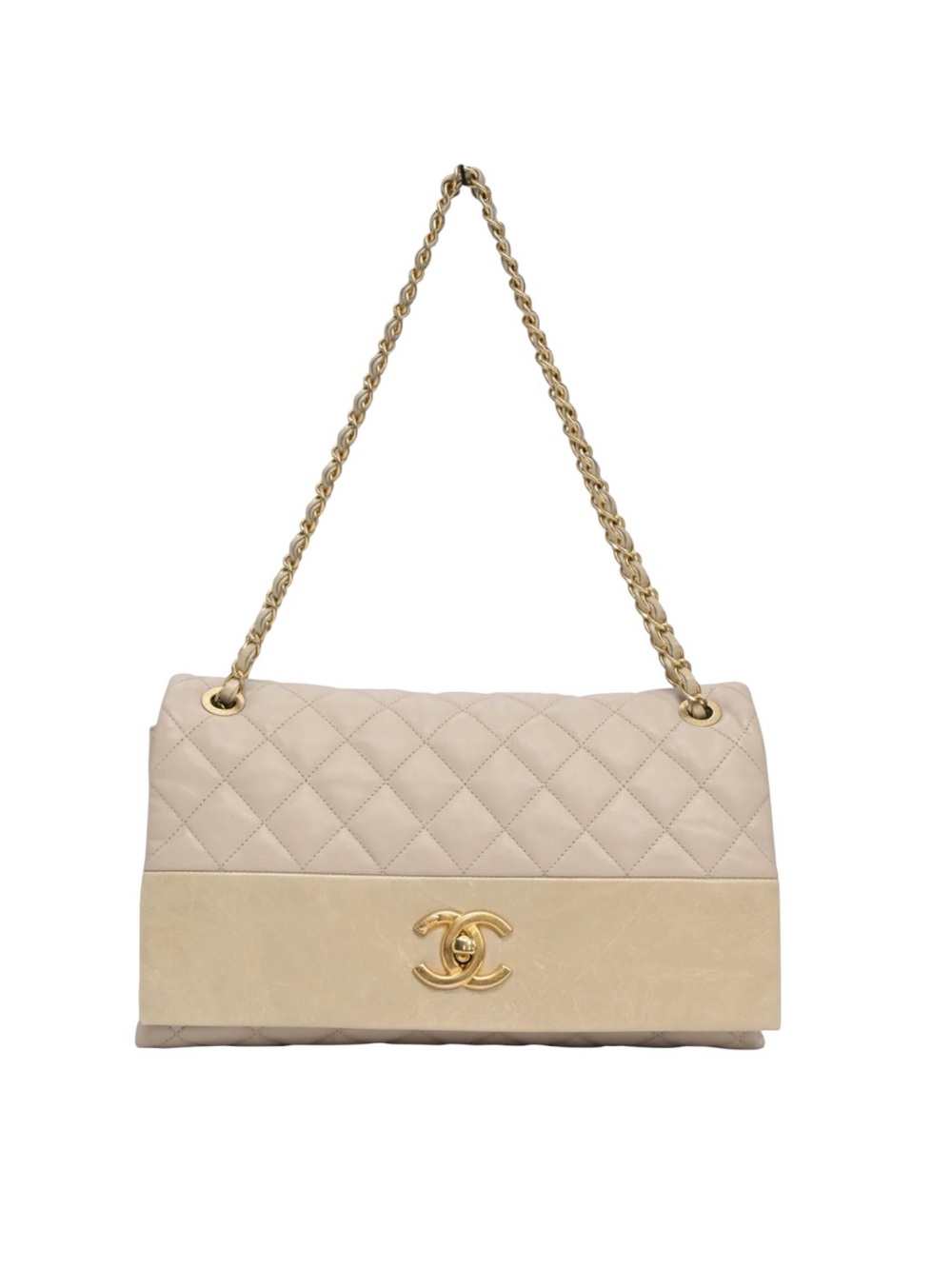 Chanel Soft Elegance Flap Bag Quilted Distressed Calfskin Medium